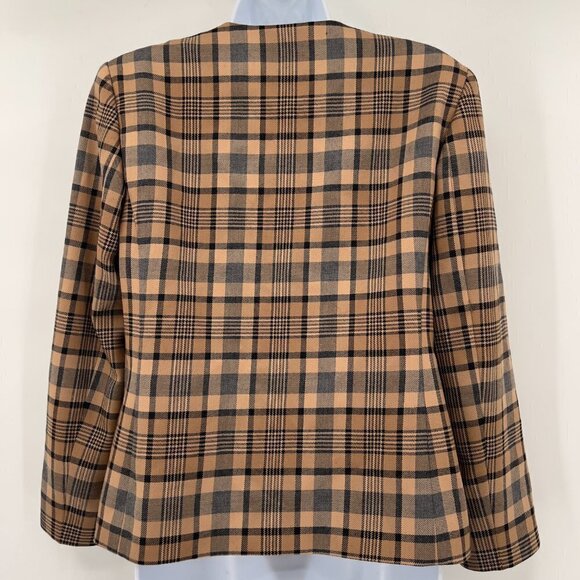 Pendleton Women's Petite 100% Virgin Wool Plaid Blazer - Picture 2 of 12